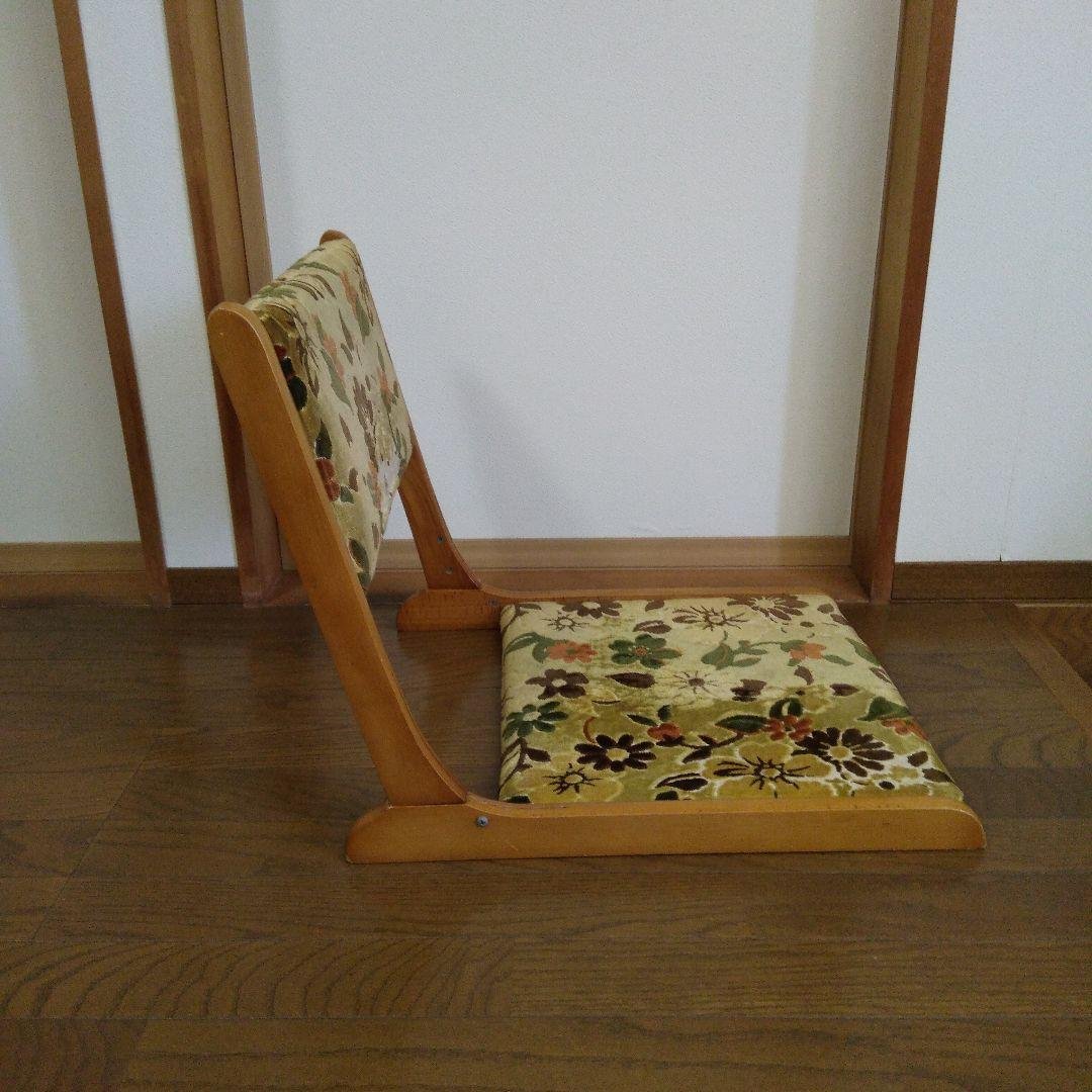 ♥️木製座椅子.昭和レトロ.折り畳み式.和風.訳あり中古品♥️ - メルカリ